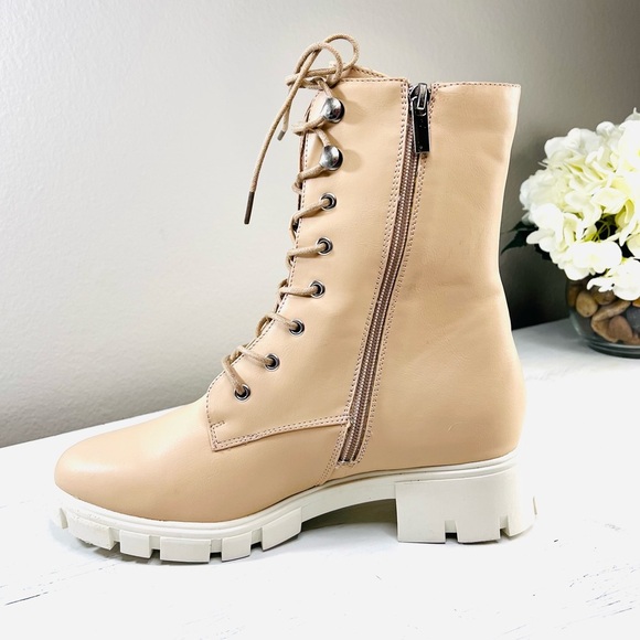 Journee Collection Womens Madelynn Block Heel Booties, Tan Color, Size 9, NWOT - Picture 1 of 10
